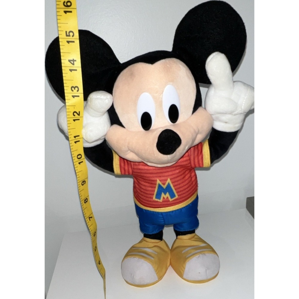 5/Disney Mickey Mouse Plush Toy Red Shirt Blue Pants Yellow Shoes 15 Inch